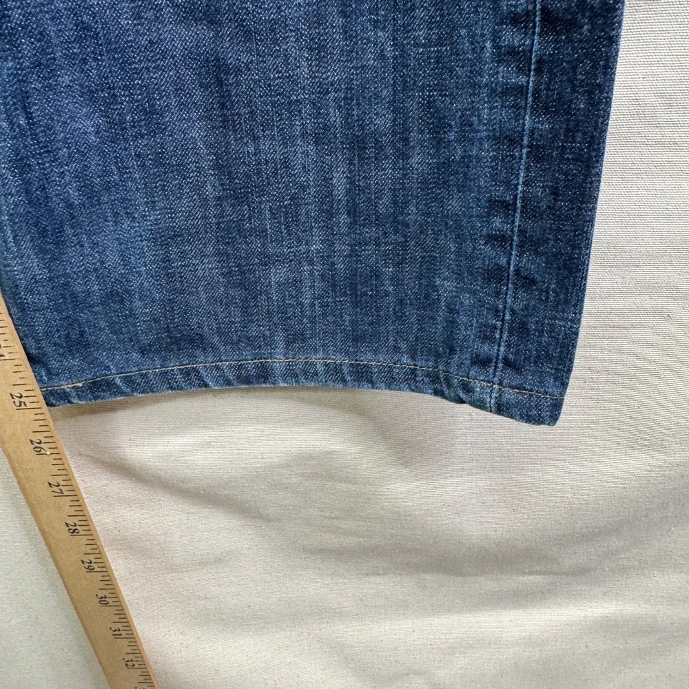 Banana‎ Republic Straight Fit Jeans Mens 38x25 Cropped Dark Wash Classic Denim